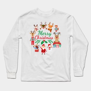 Merry Christmas Design Long Sleeve T-Shirt